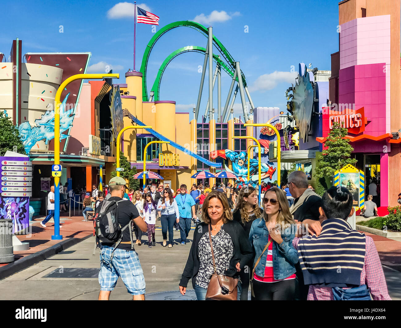 Toon zone lagunari. Isole di avventura. Universal Studios Orlando è un parco a tema Resort in Orlando Florida Foto Stock