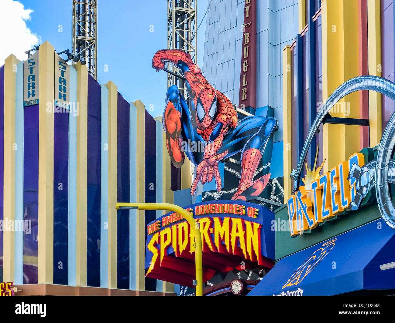 Ingresso di Le fantastiche avventure di uomo ragno, Marvel Super Hero Island Foto Stock