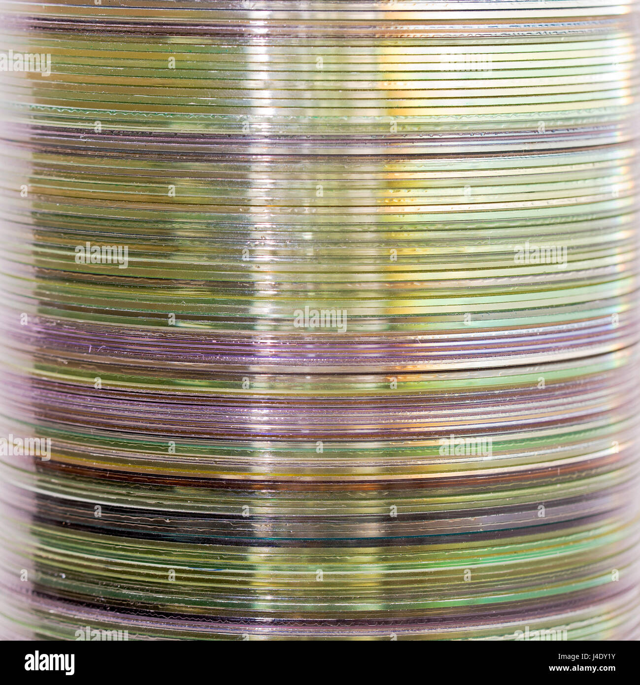 Pila di compact disc Foto Stock