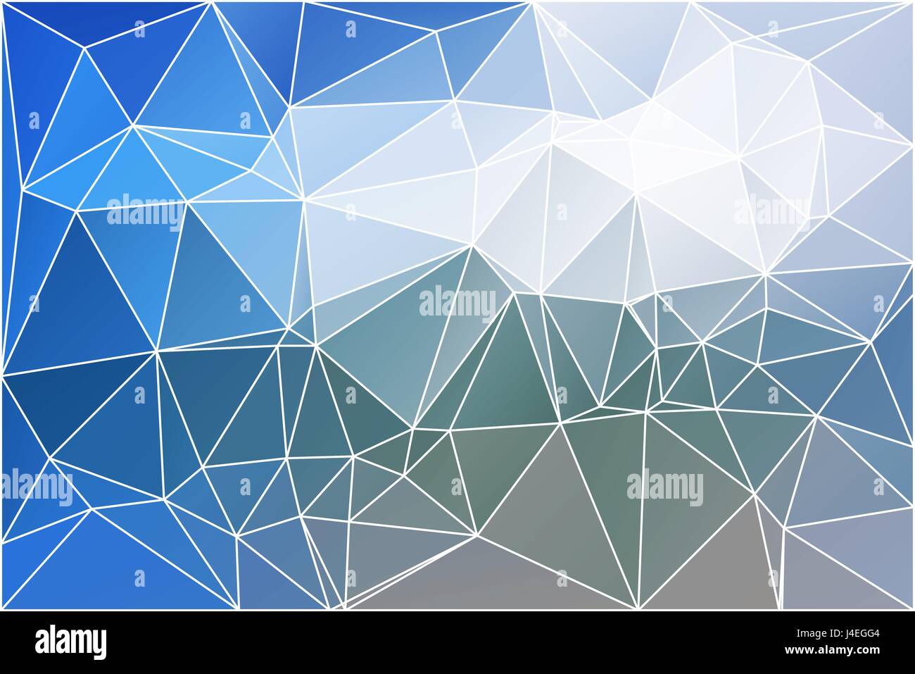Bianco-blu di tonalità bassa astratta geometrica poly lo sfondo con il triangolo bianco maglia. Illustrazione Vettoriale