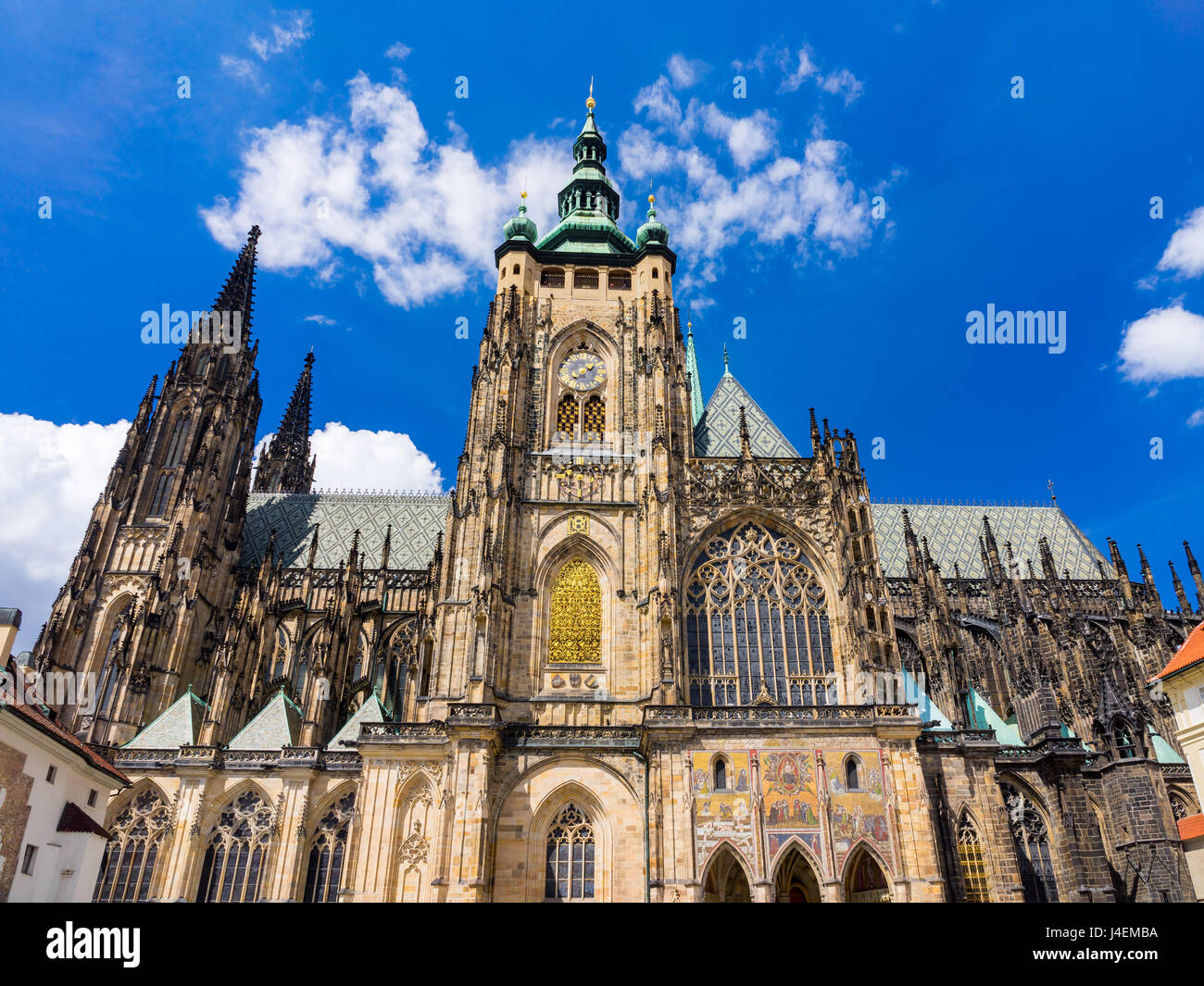 Il Metropolitan Cattedrale dei Santi Vito, Venceslao e Adalberto nella città di Praga, Repubblica Ceca Europa Foto Stock