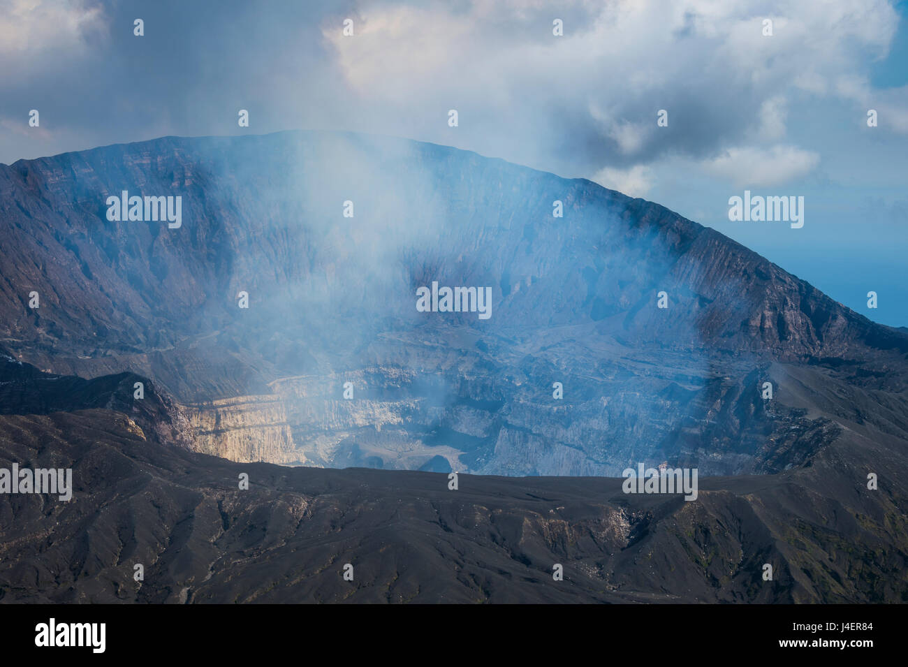 Fumatori Ambrym vulcano, Vanuatu, Pacific Foto Stock