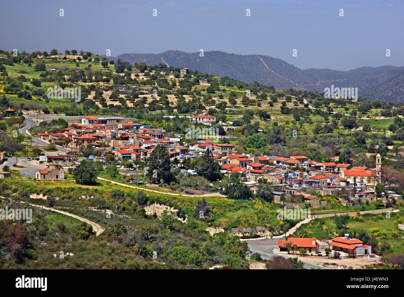 Kato lefkara, uno dei tradizionali "merletti e ricami villaggi", Larnaca District, isola di Cipro. Foto Stock