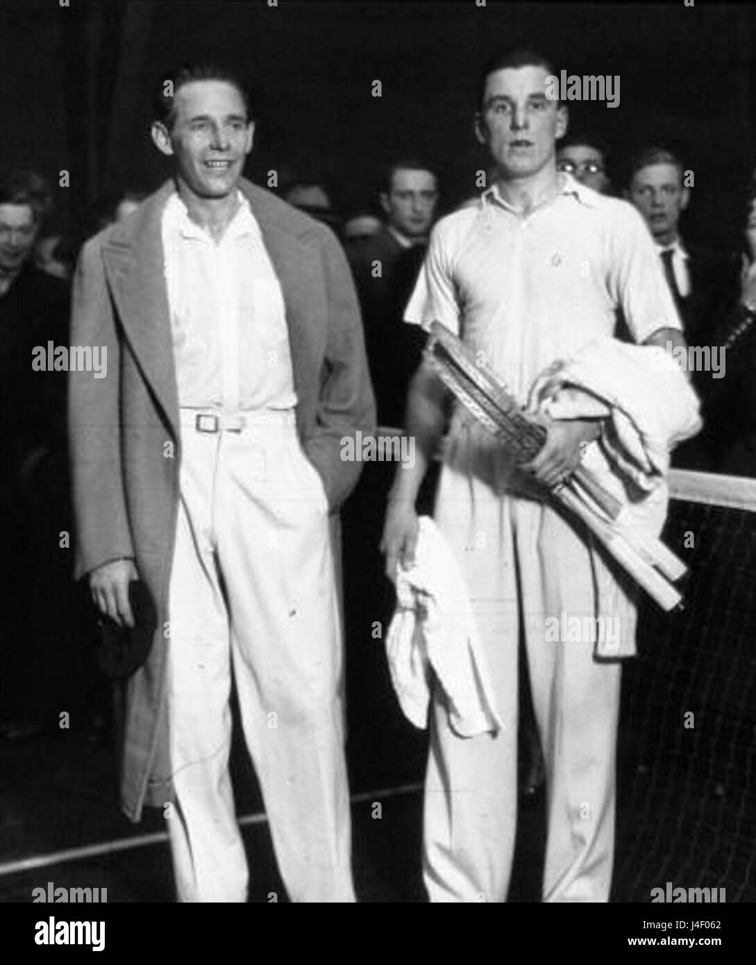 Jean Borotra Fred Perry 1932 Foto Stock