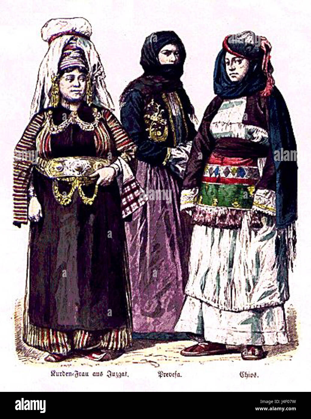 Donna curda da Yozgat donne di Preveza Chios Foto Stock