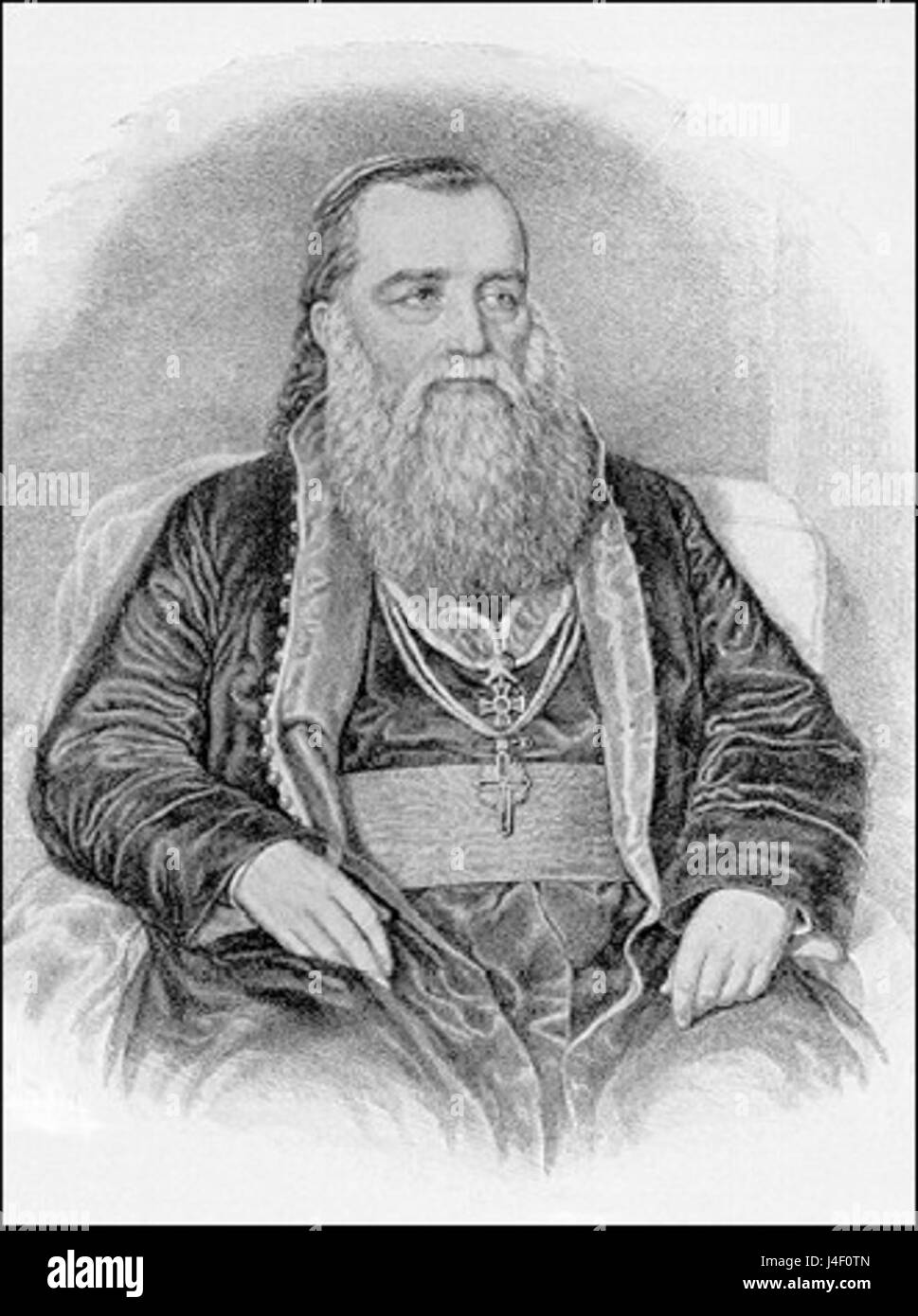 Andrei È˜aguna (1808â€“1873) fu il metropolita della Transilvania, che sosteneva i diritti dei rumeni ortodossi all'interno dell'Impero austro-ungarico. Foto Stock