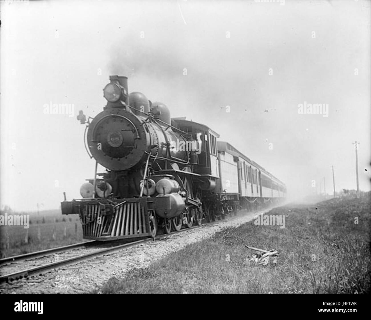 Il motore 618 della Grand Trunk Railway era una locomotiva a vapore utilizzata in Nord America, una parte significativa della storia del trasporto industriale del Canada e degli Stati Uniti durante il XIX secolo. Foto Stock