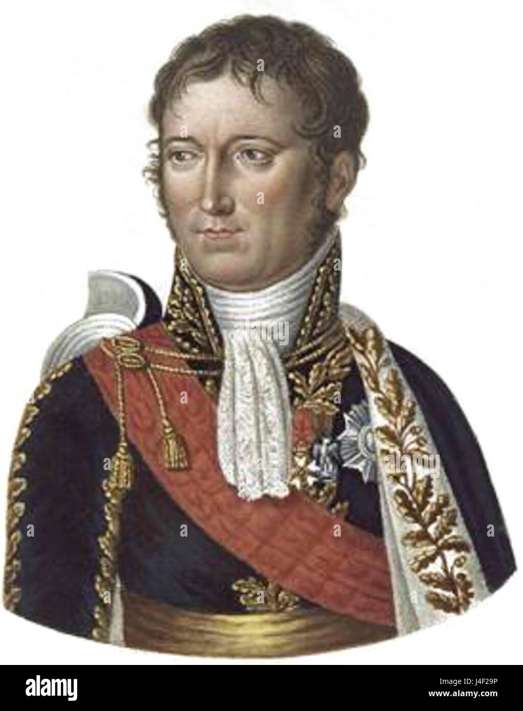 Edouard Mortier fu un maresciallo francese che giocò un ruolo significativo nelle guerre napoleoniche. Divenne famoso per le sue strategie militari e il suo ruolo in battaglie chiave come la battaglia di Lipsia. Foto Stock