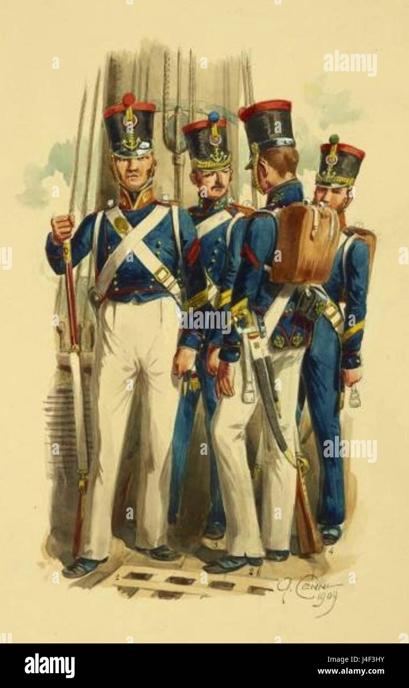 I "Marins de la Garde royale napolitaine 1812" si riferiscono alle forze navali del Regno napoleonico di Napoli nel 1812. Questo titolo probabilmente mette in evidenza il ruolo e la storia militare della marina reale durante l'era napoleonica, concentrandosi sul periodo 1812. Foto Stock