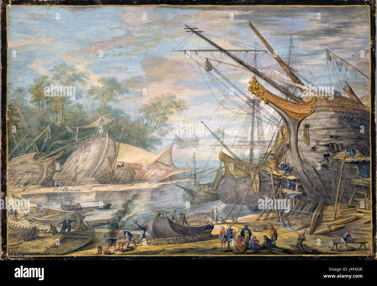 Johann Wilhelm Baur le chantier naval Foto Stock