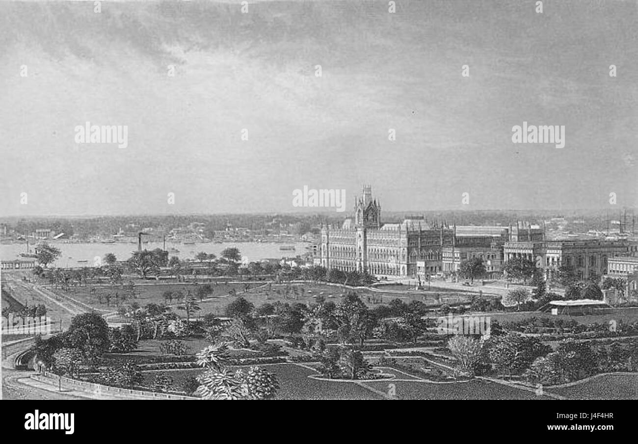 Calcutta India una incisione in acciaio da Frith e Dawson 1880 Foto Stock