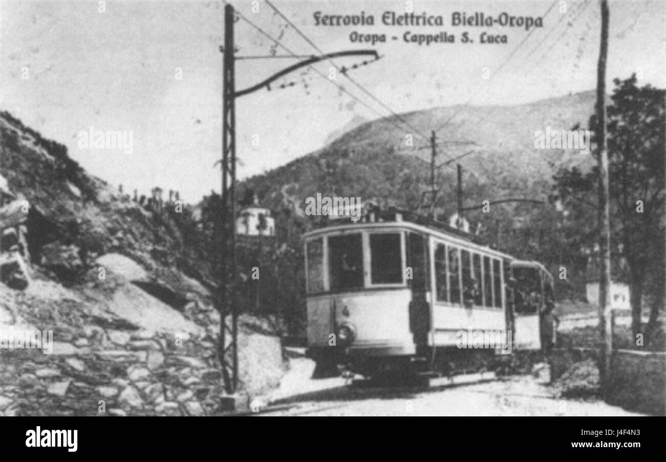 Biella Oropa tramvia Cappella S. Luca Foto Stock