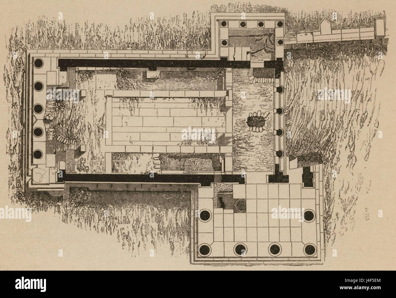 Eretteo Grundriss in heutiger Gestalt Boetticher Adolf 1888 Foto Stock