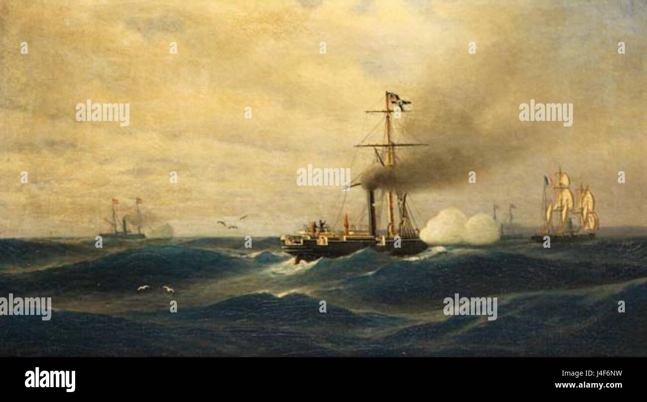 Robert Parlow Meteor vs. Bouvet 1892 Foto Stock
