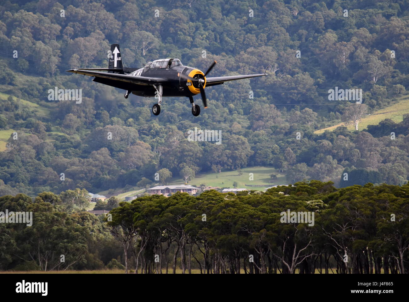 Albion Park, Australia - 6 maggio 2017. Grumman TBM-3 vendicatore è un Americano aerosilurante. Ali su di Illawarra è un annuale air show tenutosi a Illawarr Foto Stock