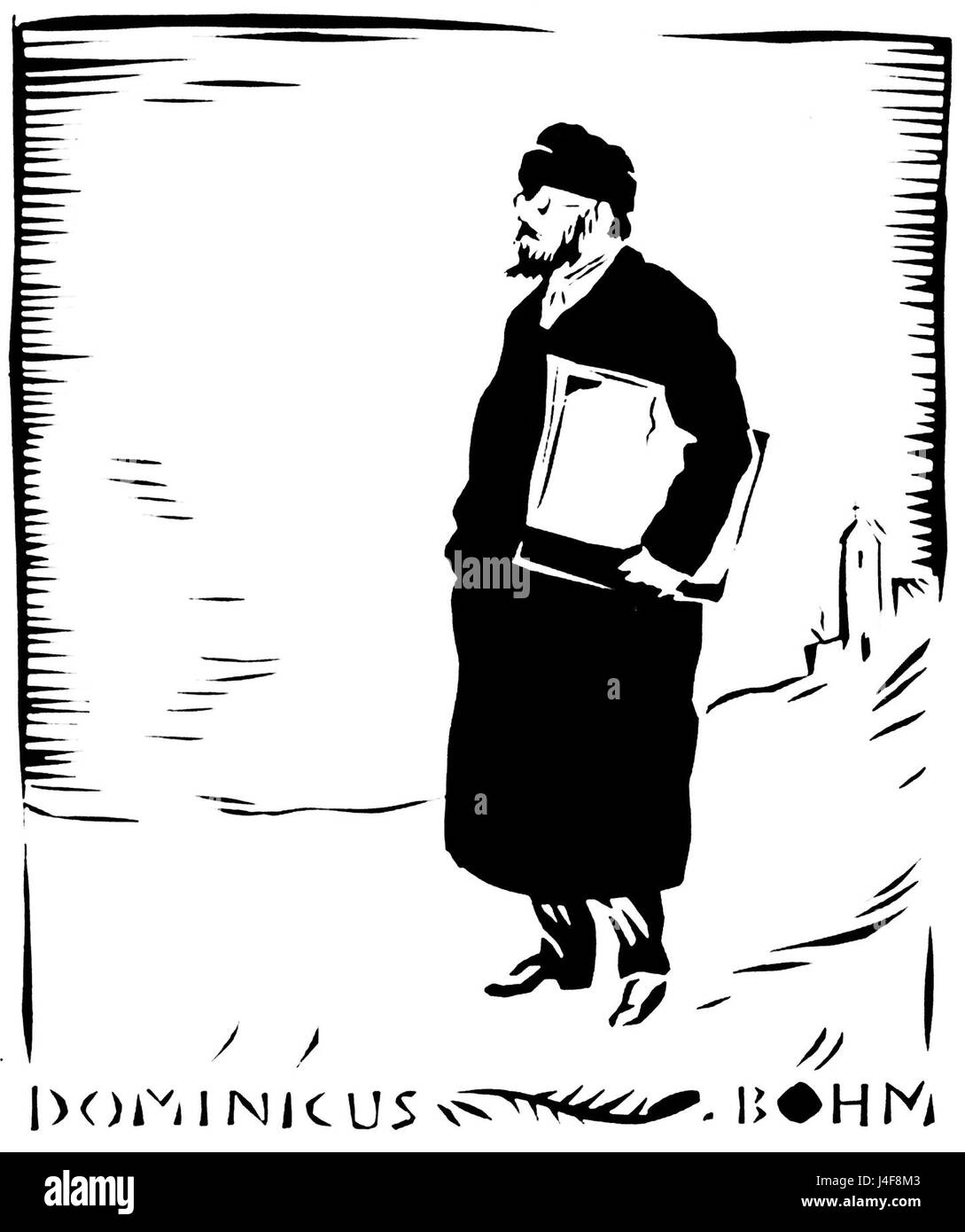 Scherenschnitt dominikus boehm da Rudolf koch 1919 Foto Stock