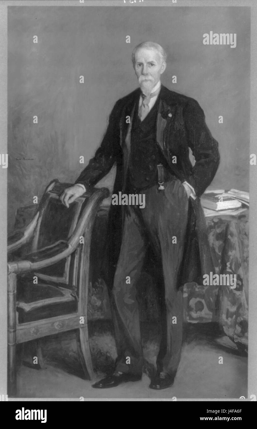 Questo ritratto a figura intera cattura Russell Alexander Alger, un uomo d'affari e politico americano che ha servito come Segretario alla Guerra sotto il presidente McKinley. Foto Stock