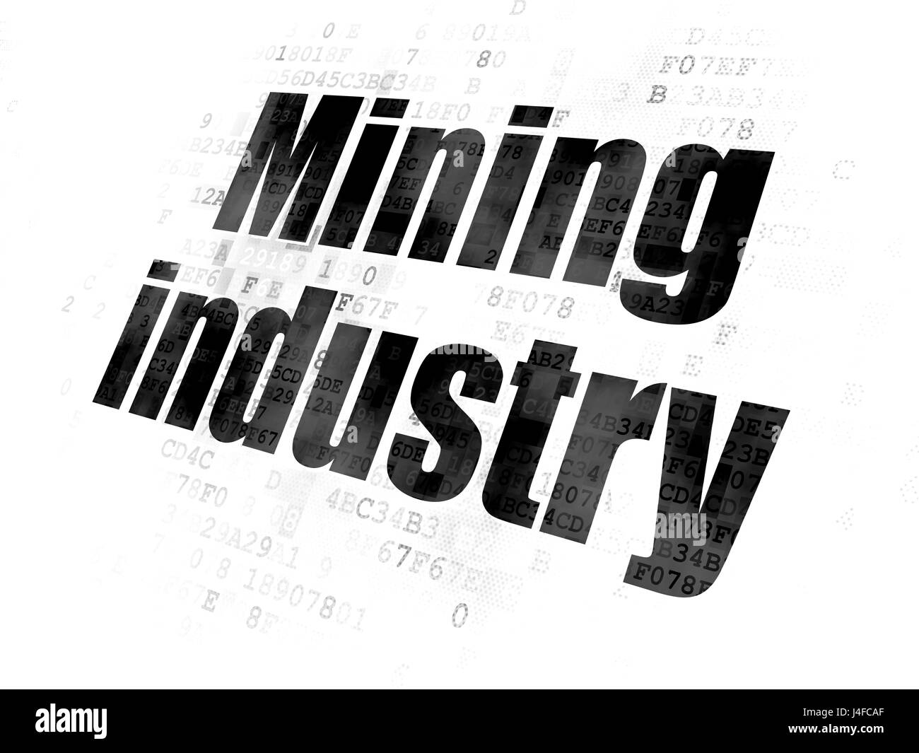 Concetto di settore: Industria mineraria su sfondo digitale Foto Stock