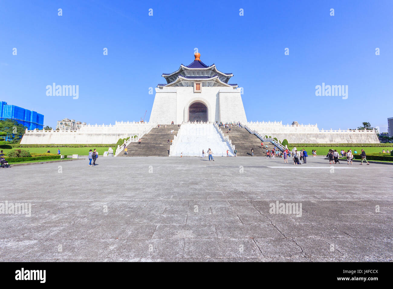 Chiang Kai Shek Memorial Hall, Taiwan. Un famoso monumento, un punto di riferimento e di attrazione turistica Foto Stock