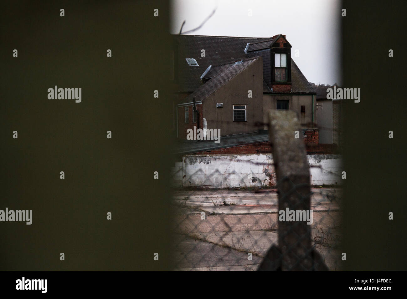 Vecchi edifici abbandonati in Gateshead Foto Stock