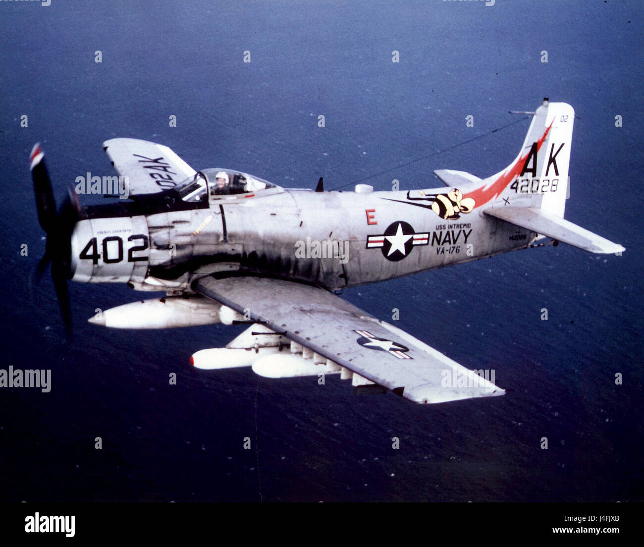 Skyraider aeromobili, Douglas A-1 Skyraider negli Stati Uniti Air Force durante la Guerra del Vietnam Foto Stock