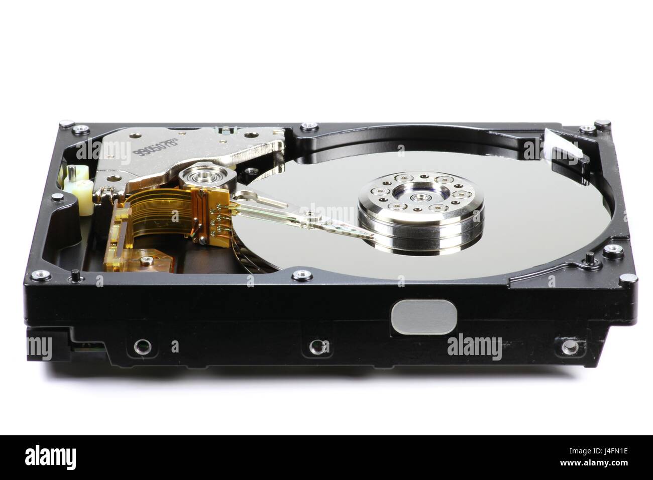 Unità disco rigido isolato su sfondo bianco Foto Stock