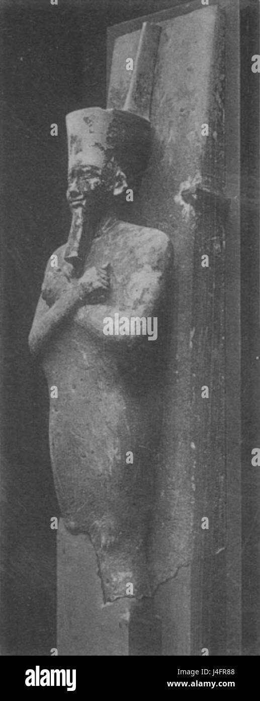 Una rappresentazione del faraone egiziano Sesostris i, che fa riferimento all'artefatto CG 399, fornisce informazioni sull'arte e la cultura dell'antico Egitto durante il suo regno. Foto Stock