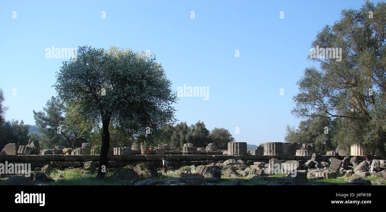 Tempio di Zeus ad Olimpia (Tutto) Foto Stock