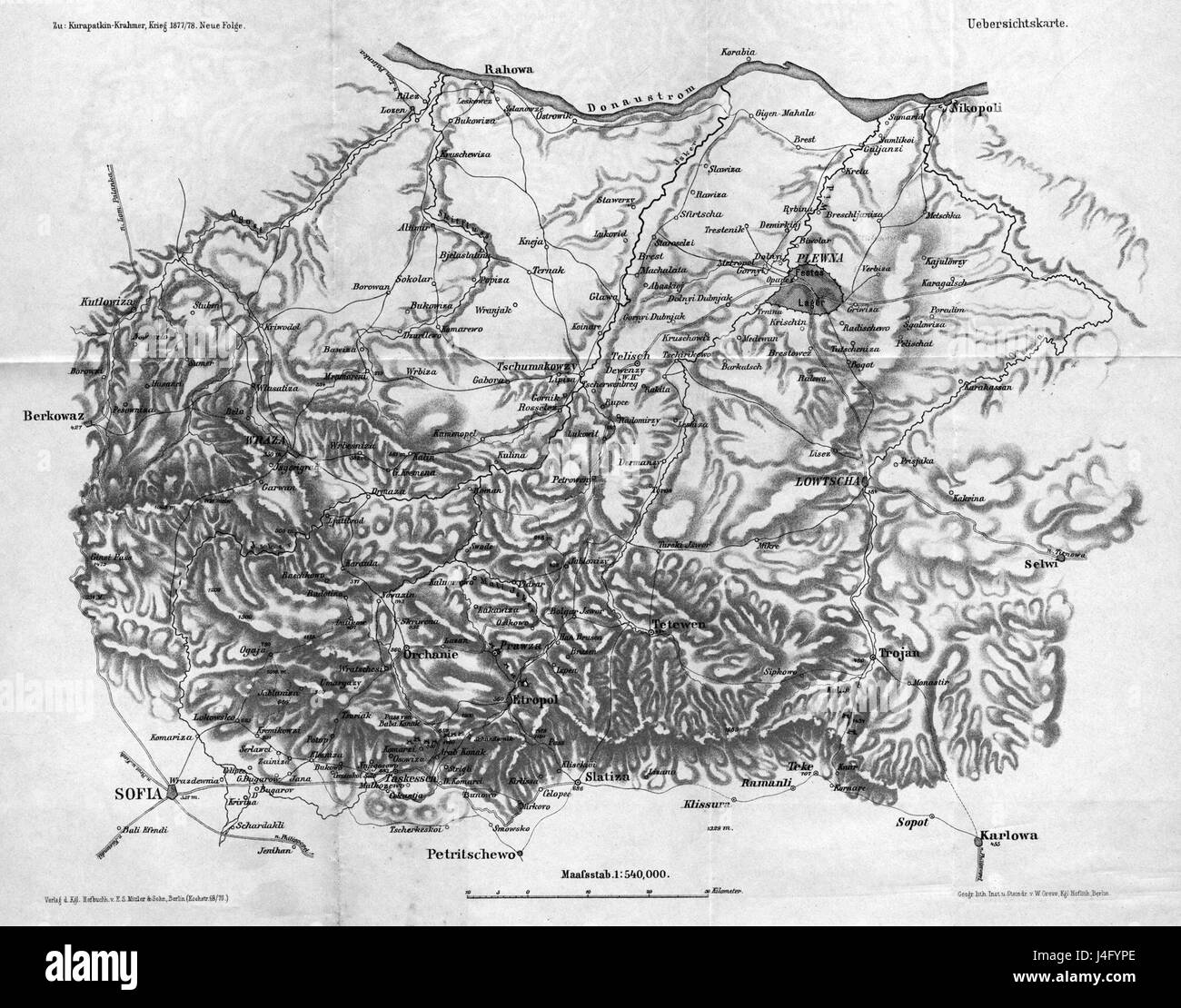 La guerra russo-turca del 1877-1878, in particolare la battaglia di Plevna, fu un conflitto significativo tra l'Impero russo e l'Impero ottomano. La battaglia giocò un ruolo fondamentale nell'esito della guerra, con le forze russe che alla fine sconfissero gli ottomani. Foto Stock