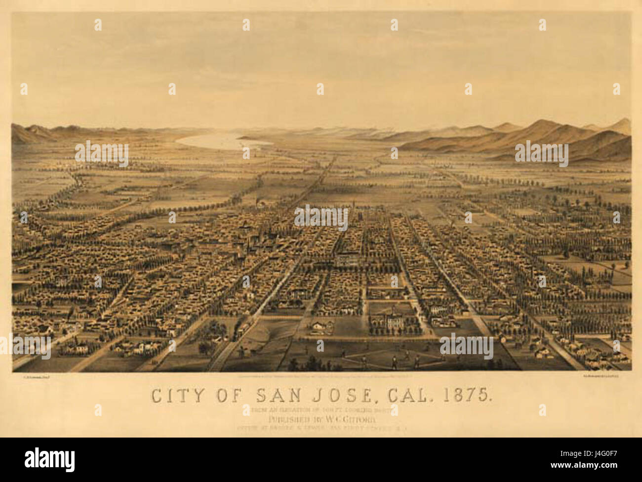 San jose california 1875 Foto Stock