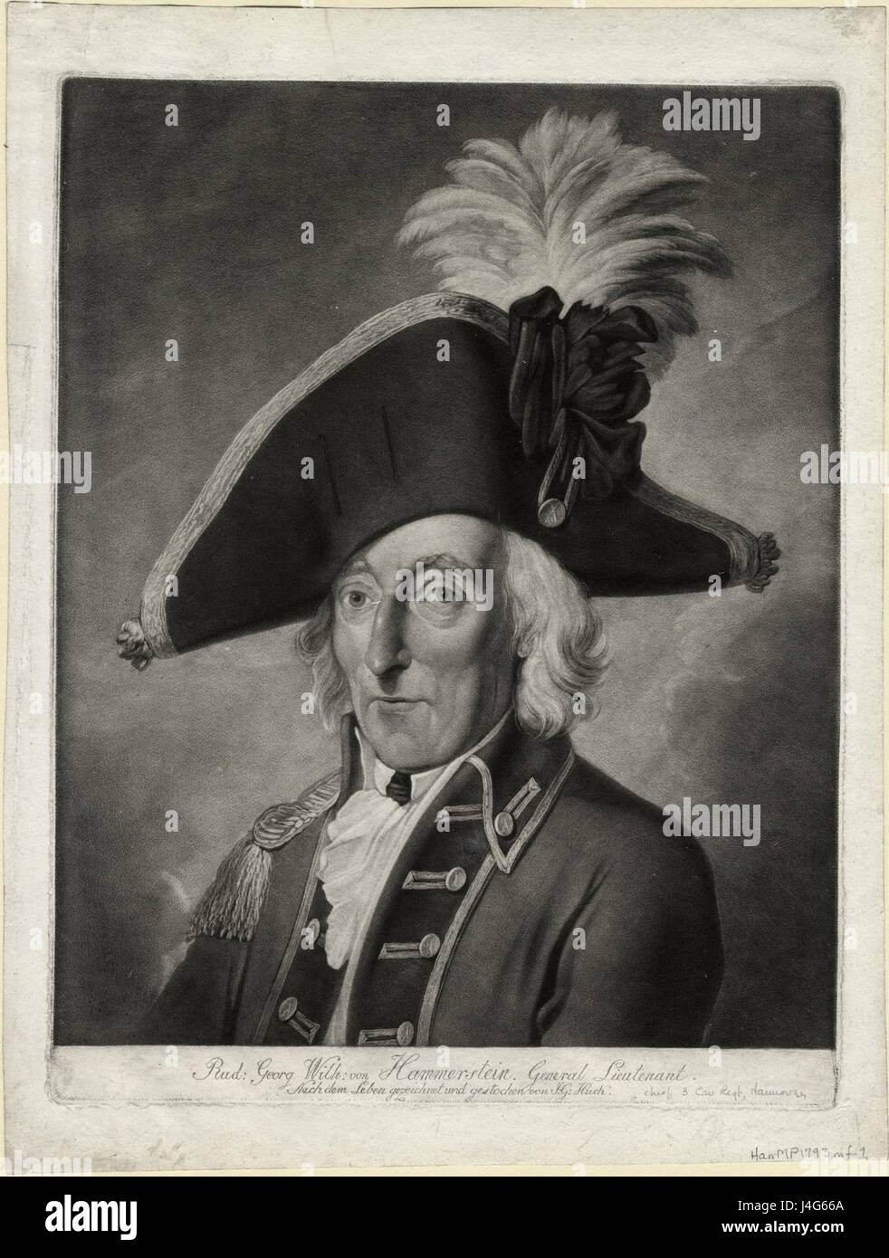 Rud Georg Wilh von Hammerstein, Generale Lieut1798 Foto Stock