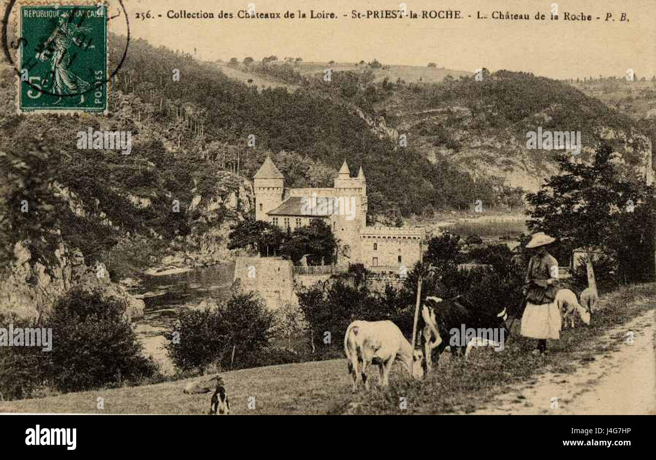 Saint Priest la Roche Chateau hier Foto Stock