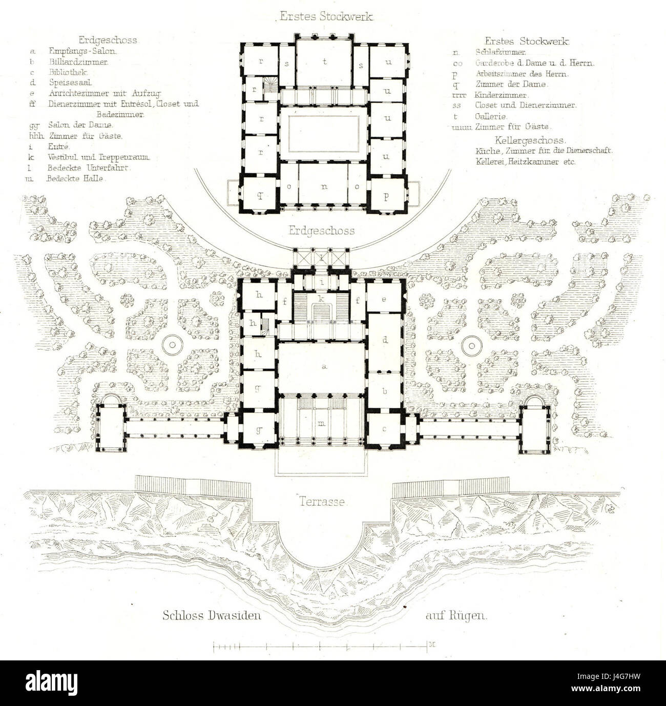 Schloss Dwasieden Grundriss come Foto Stock