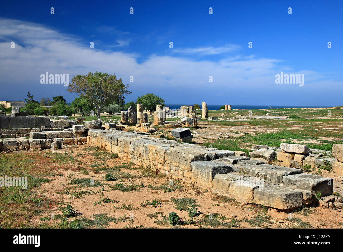 Presso il sito archeologico di Palaipaphos (o 'Palaipafos' - santuario di Afrodite), a Kouklia village, distretto di Paphos, Cipro. Foto Stock