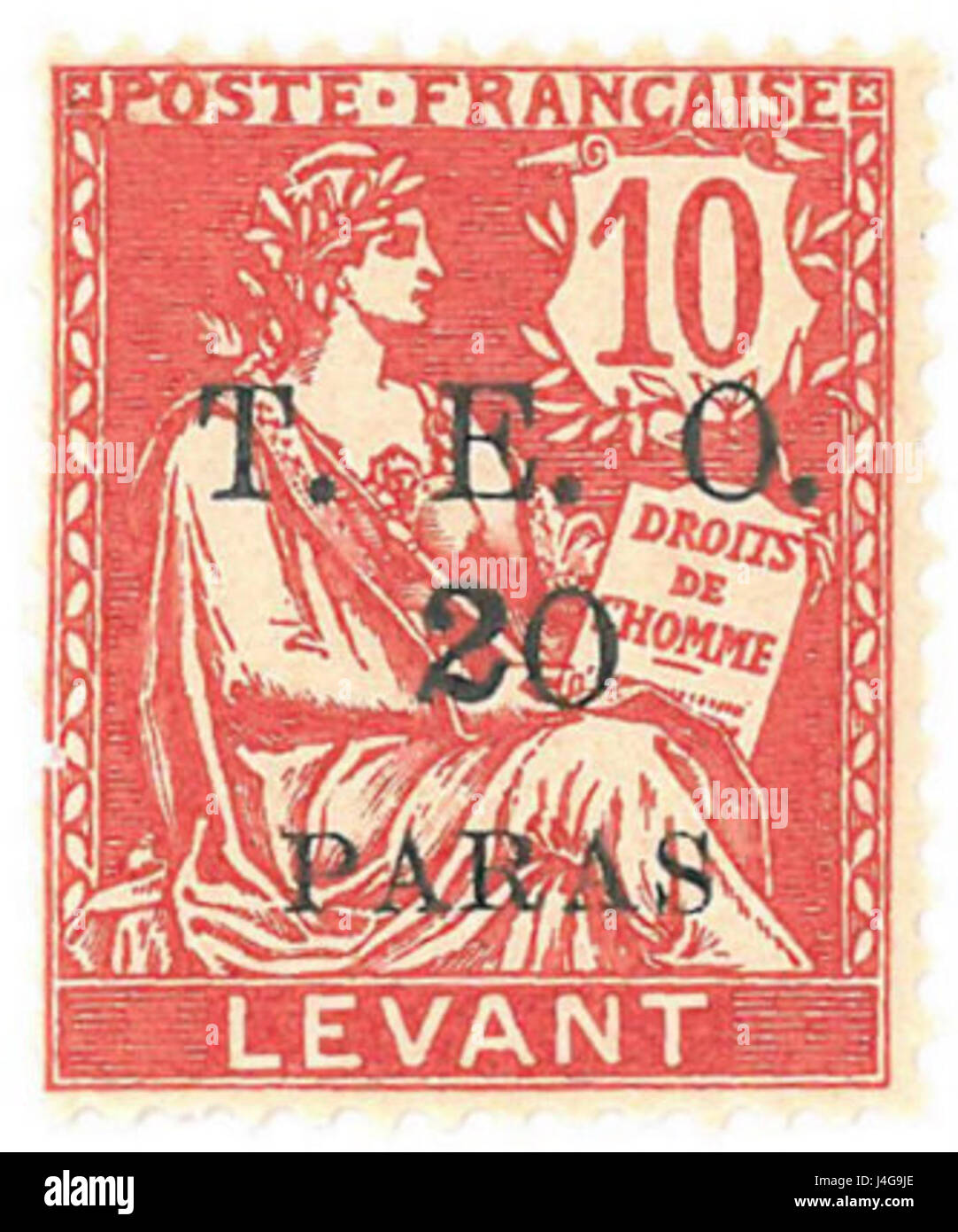 Timbro della Cilicia 1920 20pa su 10c Foto Stock