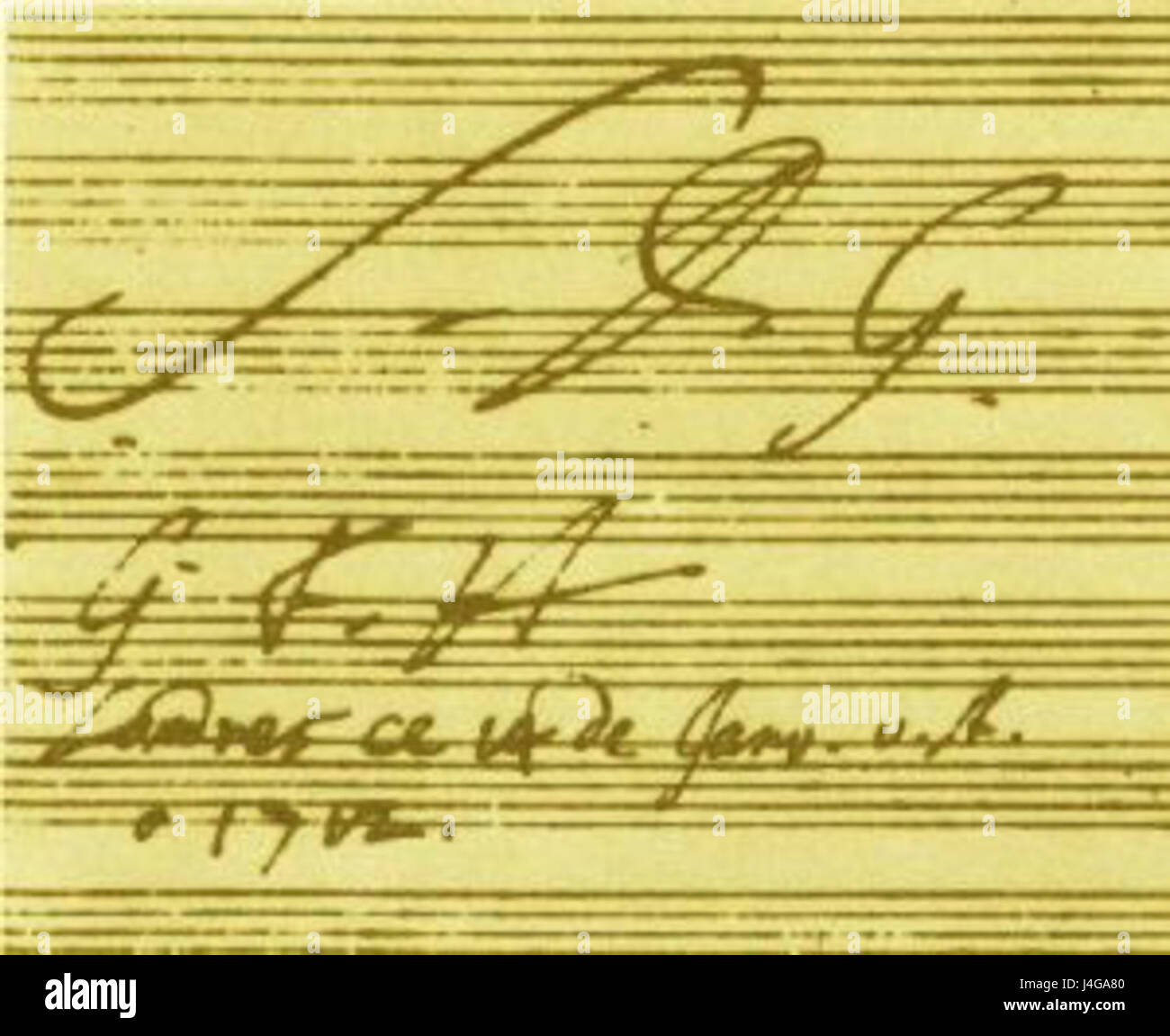 La frase latina "soli Deo gloria" si traduce in "Gloria a Dio solo". È stato ampiamente usato nella teologia cristiana e nella musica, in particolare nel contesto delle composizioni che enfatizzano la gloria di Dio. Foto Stock