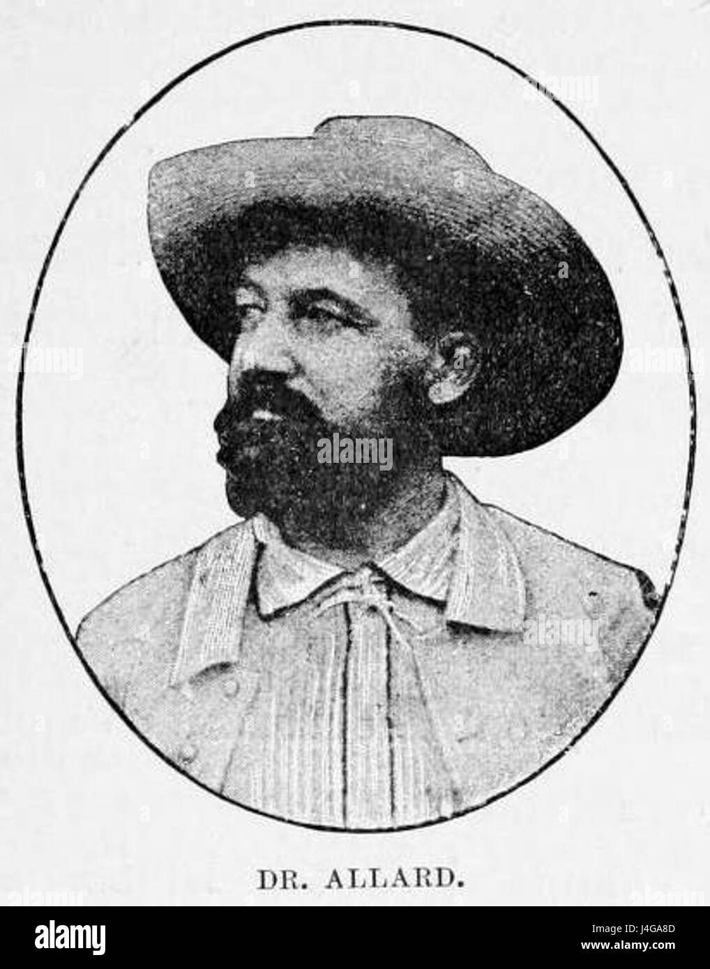 La fondazione dello Stato libero del Congo è un momento cruciale nella storia dell'Africa coloniale, guidata dal re Leopoldo II del Belgio. Il coinvolgimento del Dr. Allard mette in evidenza la prima configurazione amministrativa e politica della regione, con conseguenze per la popolazione africana e il successivo sfruttamento delle risorse. Foto Stock