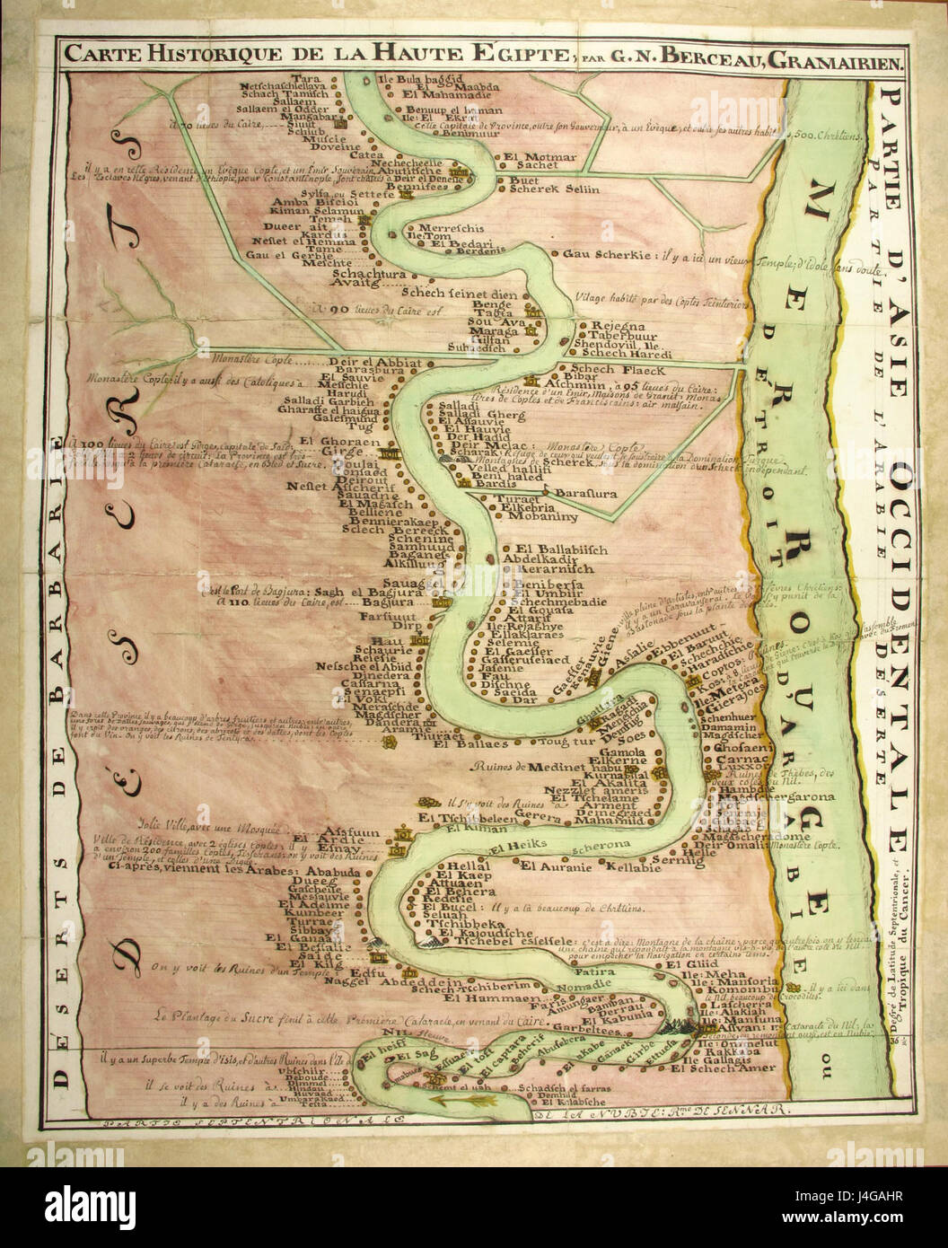 Tandefelt Mappa di Egitto 2 Foto Stock