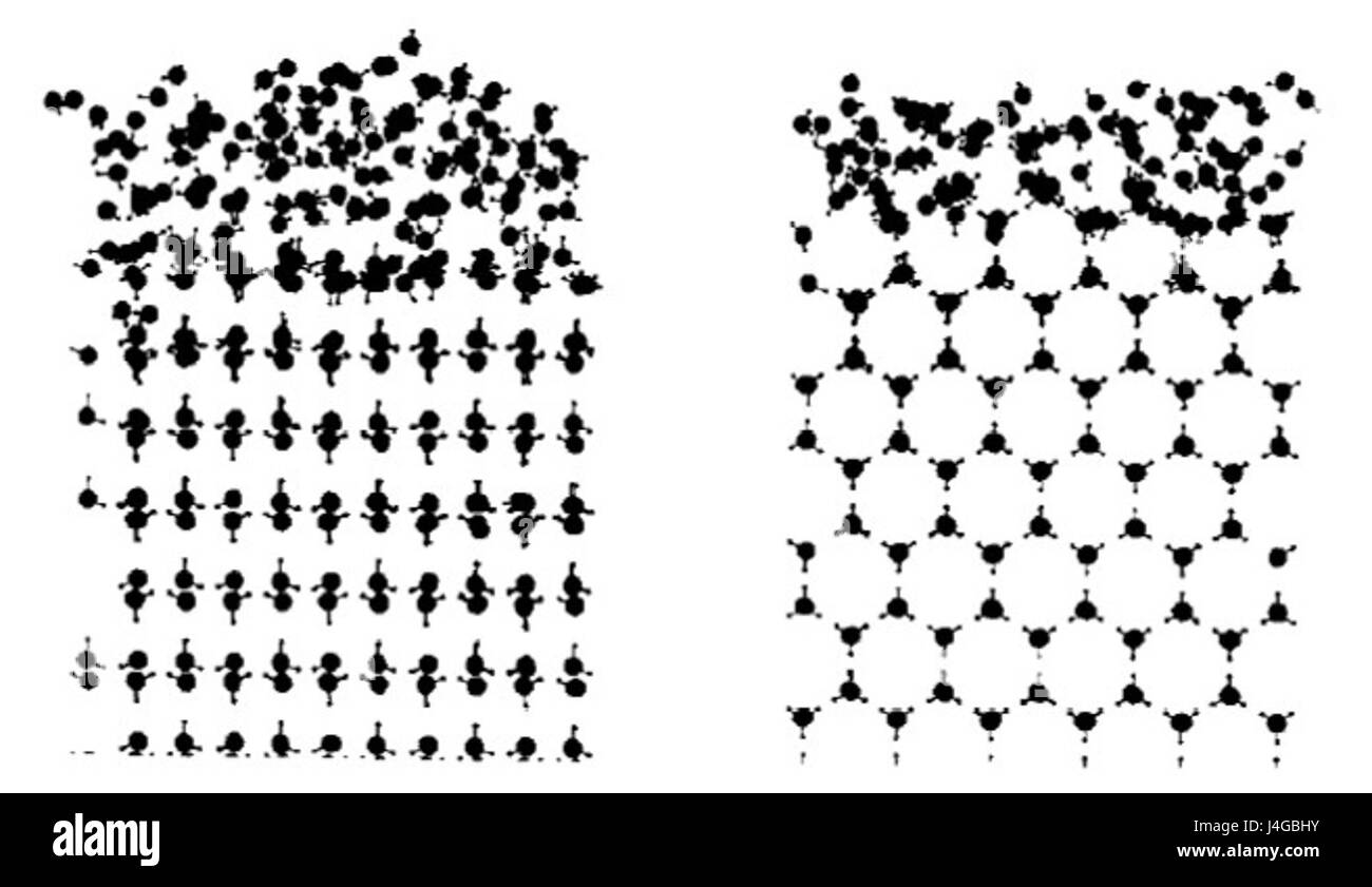Superficie del ghiaccio Ih Foto Stock