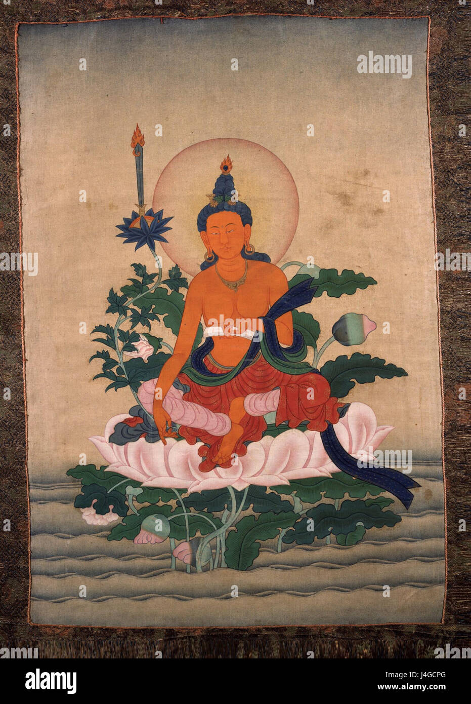 Situ Panchen. Manjushri. Dalla pittura insieme di otto grandi Bodhisattvas (Palpung) xviii secolo Rubin Museum of Art Foto Stock