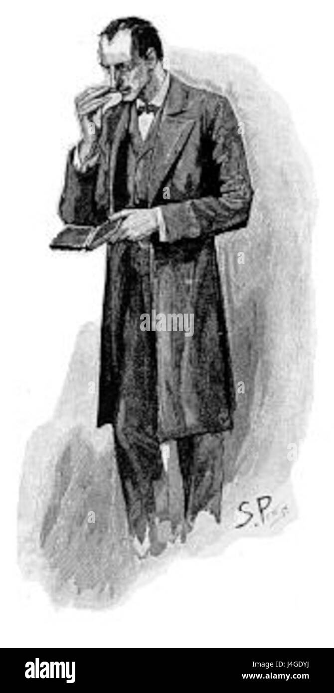 Un riferimento al primo volume o edizione delle storie di Sherlock Holmes di Sir Arthur Conan Doyle, che introduce il famoso detective e le sue avventure nella risoluzione di complessi misteri. Foto Stock