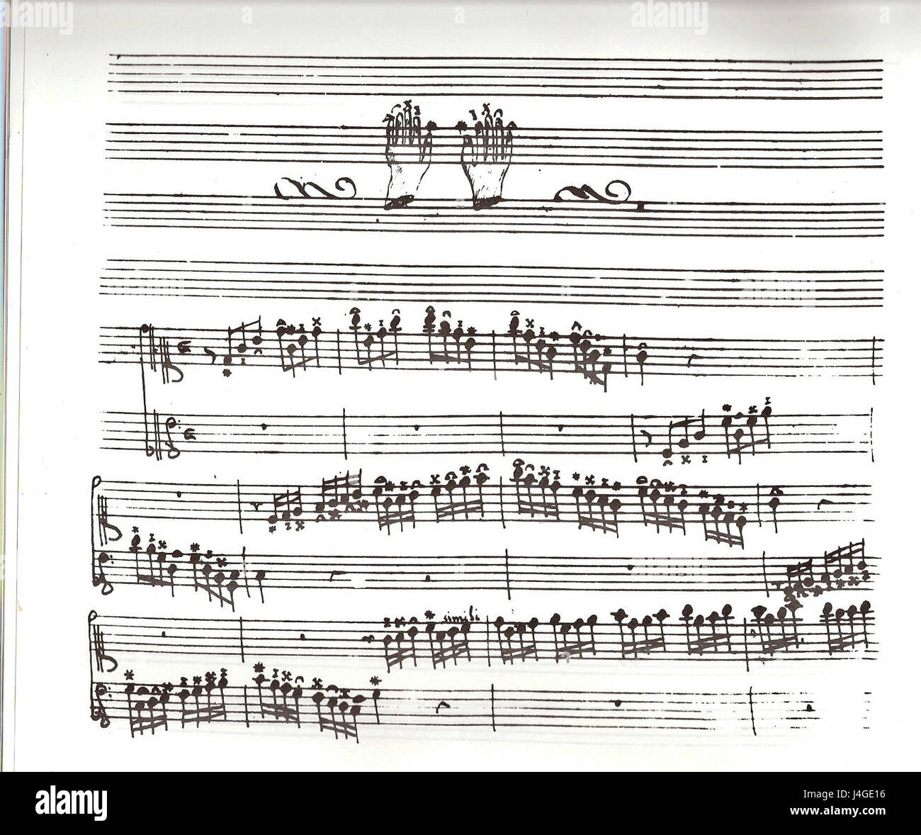 Scarlatti diteggiatura Foto Stock