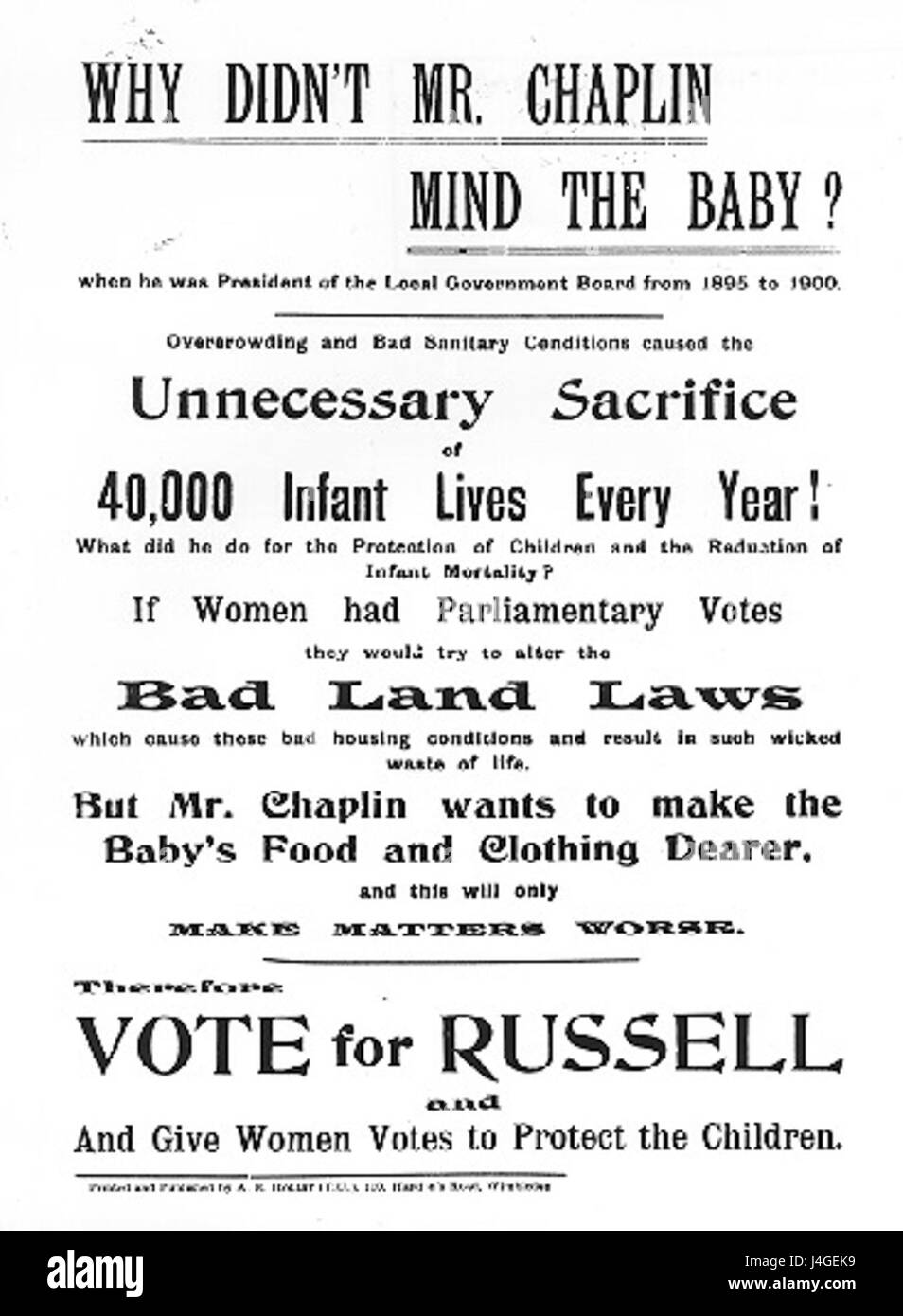 Le elezioni di Russell del 1907 si riferiscono a un evento politico significativo in cui la famiglia Russell o una figura politica correlata contestarono un'elezione, influenzando la politica regionale o nazionale all'epoca. Foto Stock