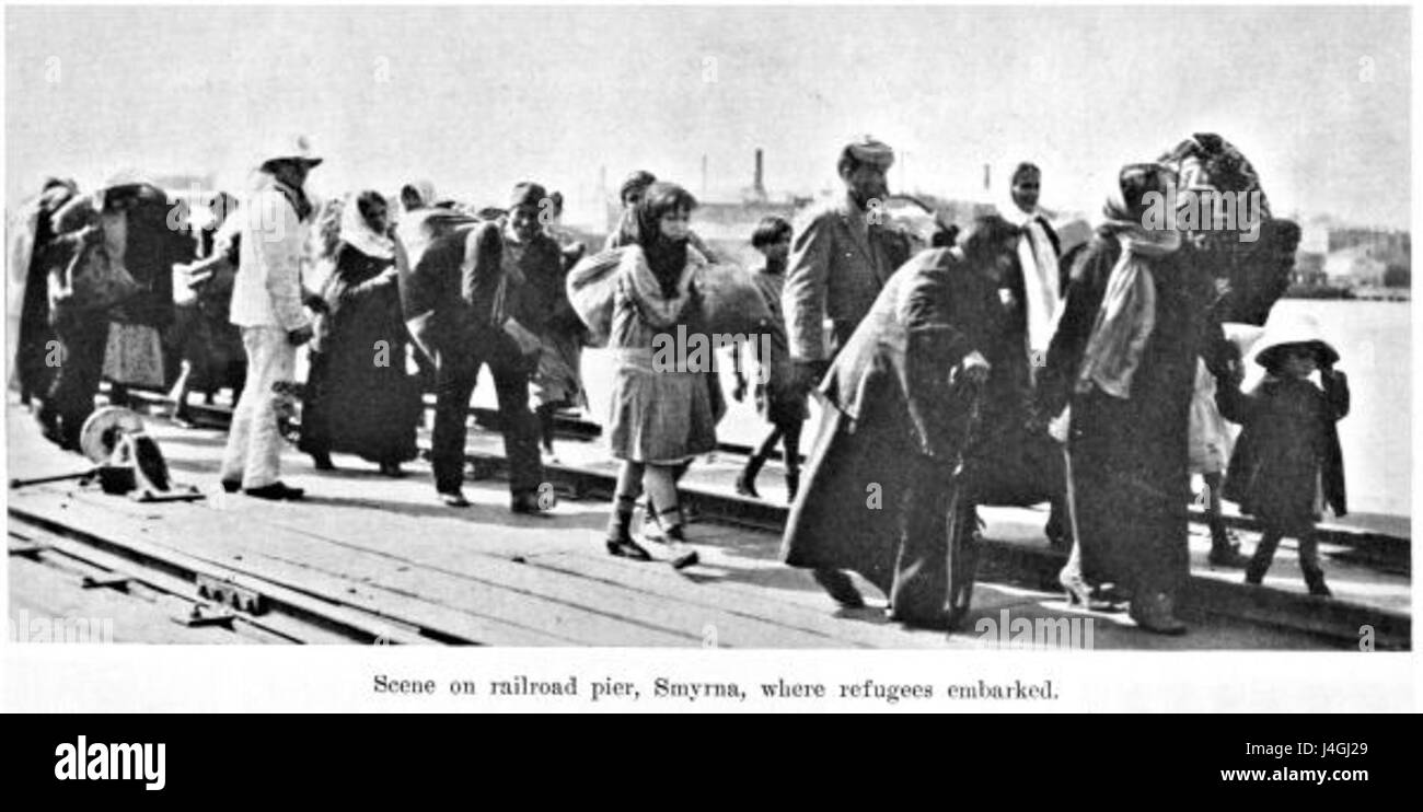 Smyrna massacro rifugiati 1922 Foto Stock
