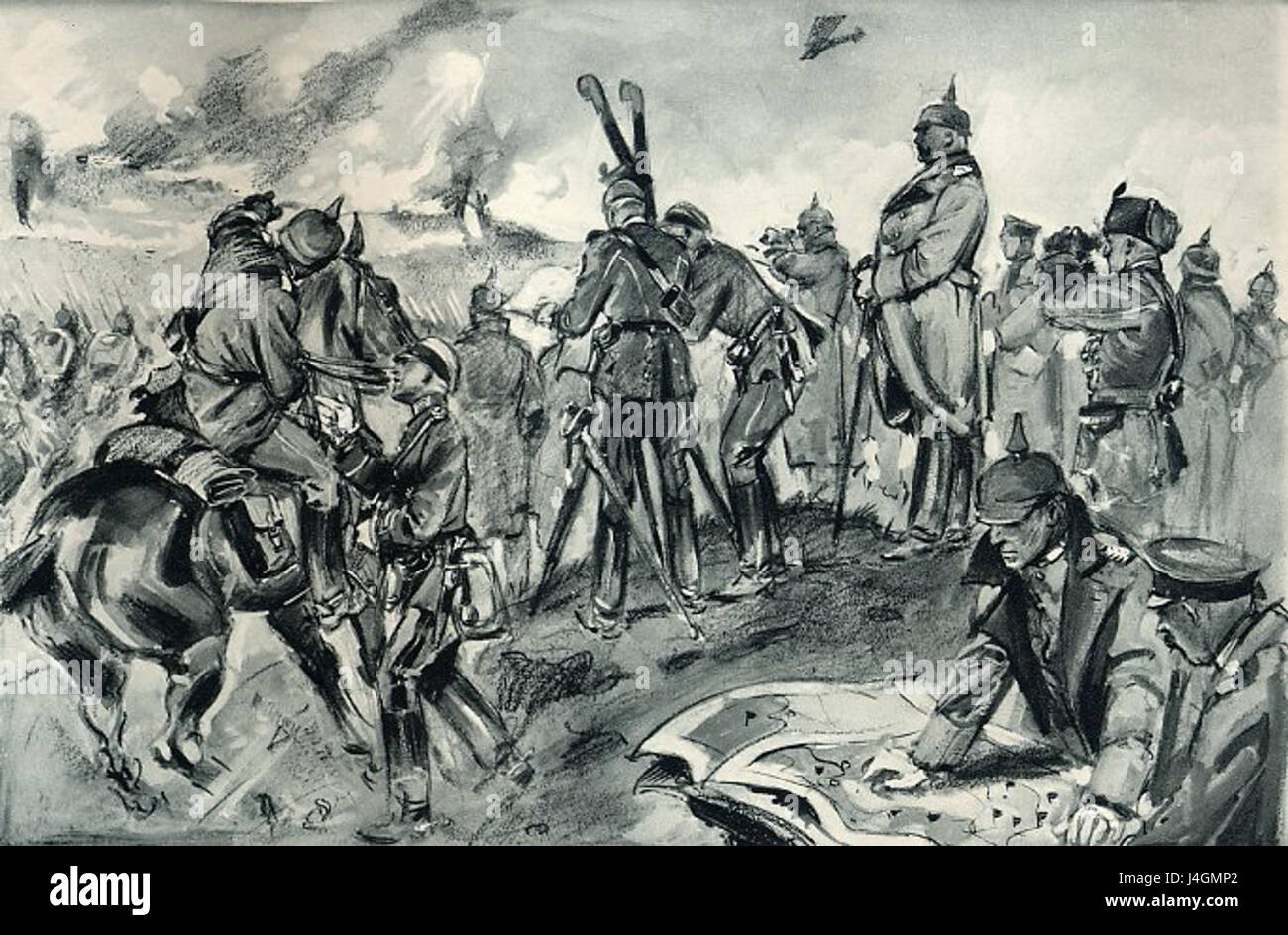 La battaglia di Tannenberg fu un conflitto significativo combattuto durante la prima guerra mondiale tra Germania e Russia nel 1914. Le forze tedesche ottennero una vittoria decisiva, indebolendo gravemente l'esercito russo e segnando un punto di svolta sul fronte orientale. Foto Stock