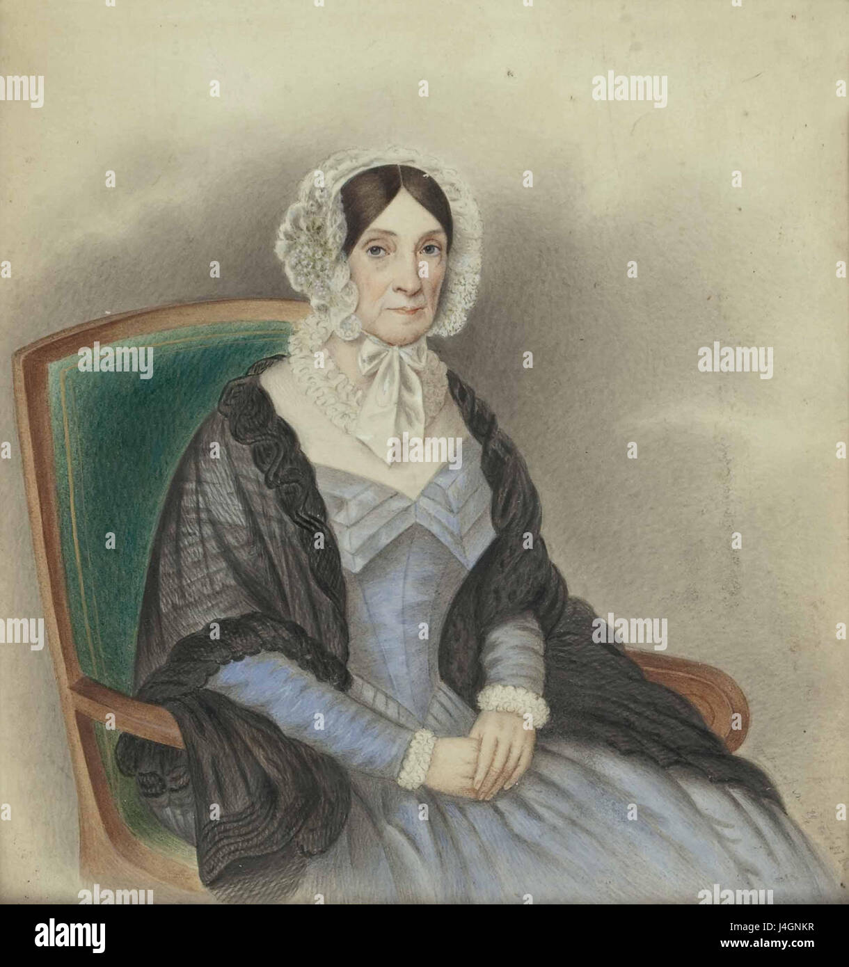 Sitzportrait einer Dame 1844 Foto Stock