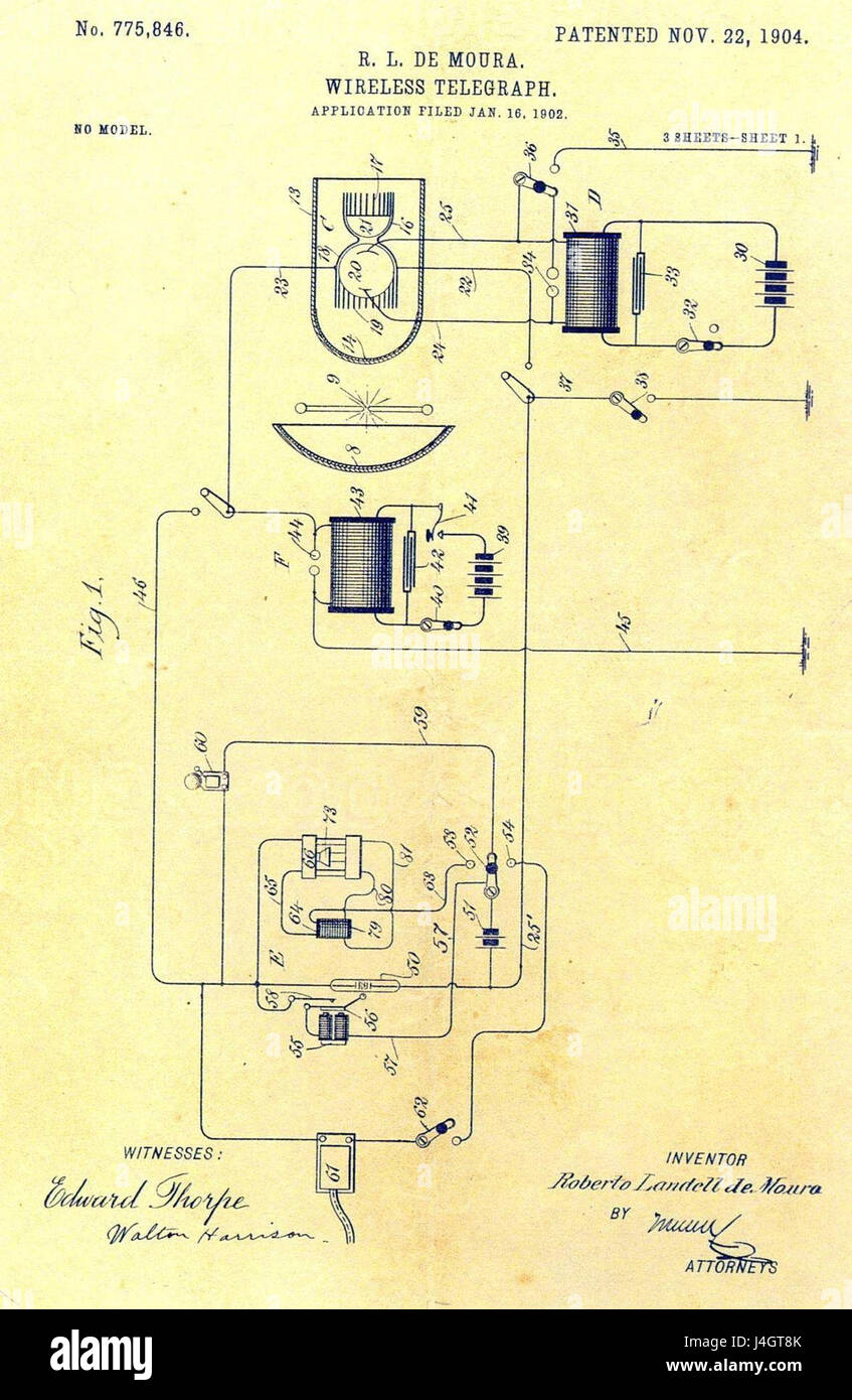 Telegrafo sem fio Foto Stock