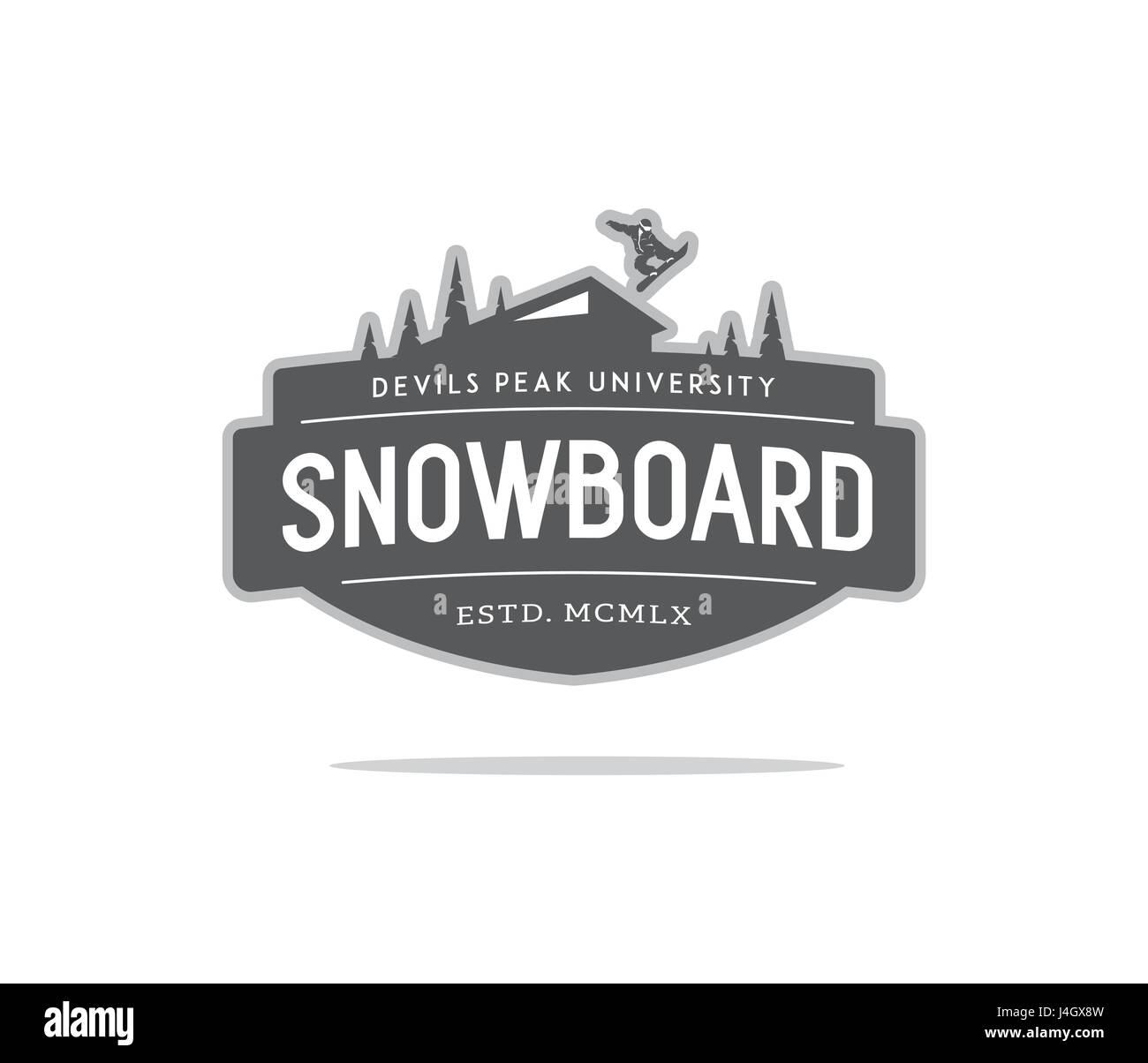 Vettore di sport invernali snowboard concept Illustrazione Vettoriale