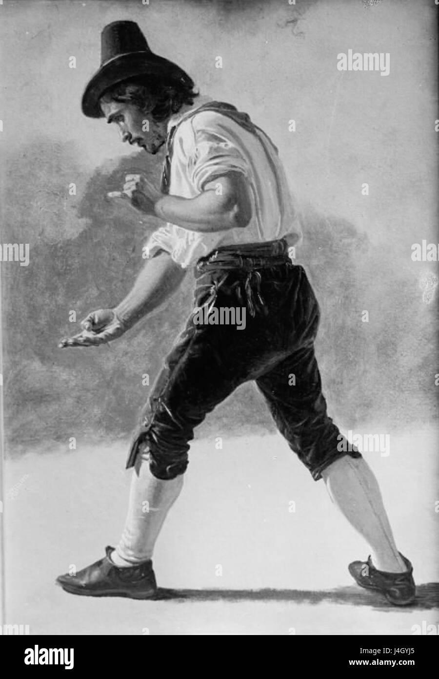 Questo titolo si riferisce a uno studio di una ballerina romana morris, che mostra un'antica raffigurazione romana. Il pezzo esplora l'intrattenimento e la cultura romana attraverso l'arte. Foto Stock