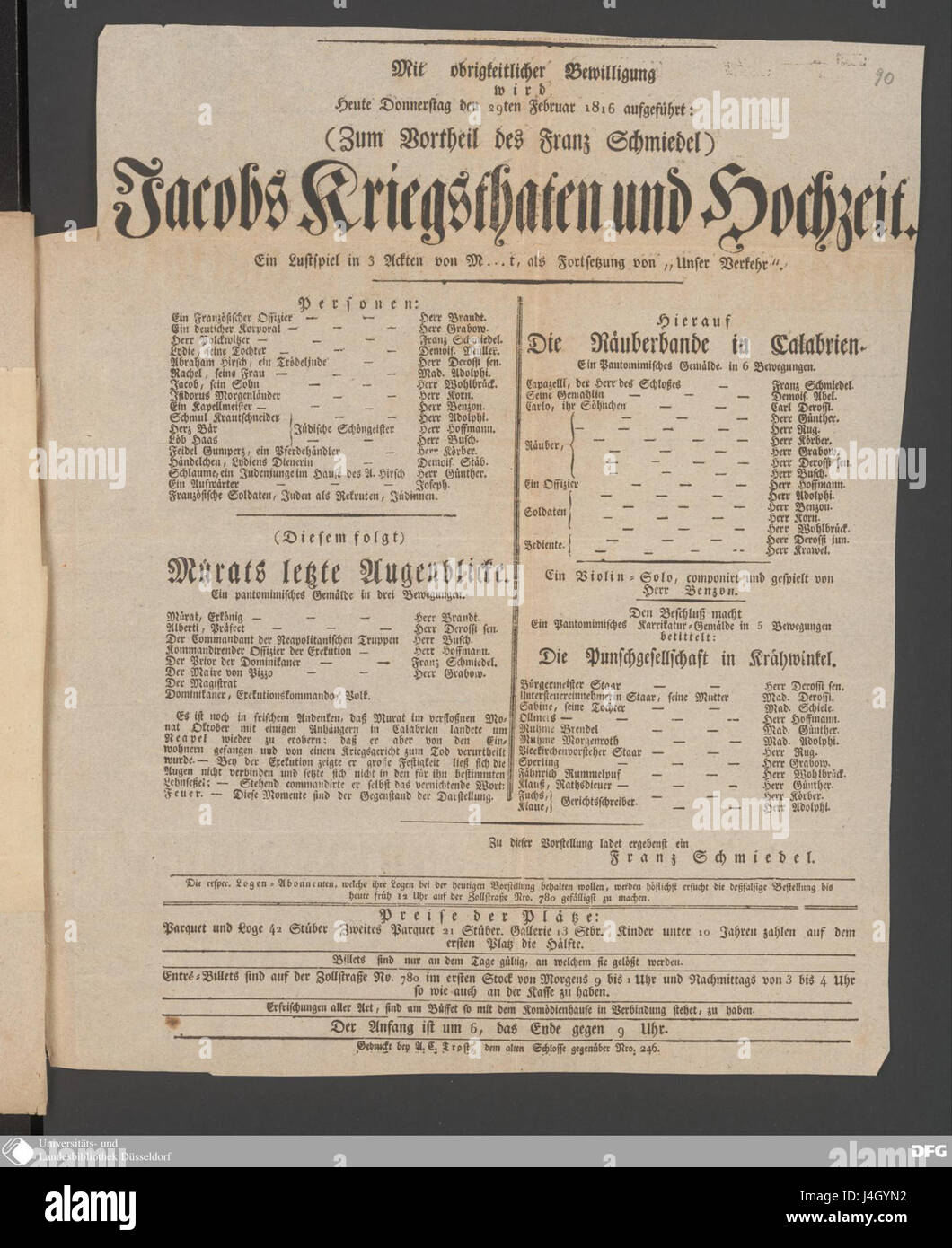 Sessa Jakobs Kriegsthaten è un'opera militare del XIX secolo che descrive le campagne e le battaglie del leader militare Jakob Sessa. Il testo si concentra sulle strategie, le tattiche e gli eventi della carriera militare di Sessa, contribuendo allo studio della storia militare europea durante le guerre napoleoniche. Foto Stock